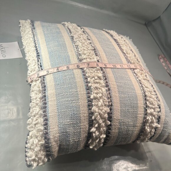 Love Marlo Striped Decorative Throw Pillow Accents Textured Cotton Lexi Strip - Picture 10 of 14